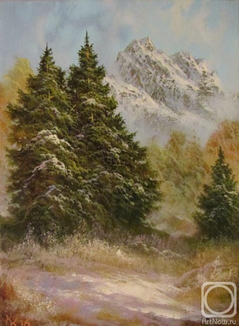 Kozlov Konstantin. The first snow in the mountains. North Caucasus