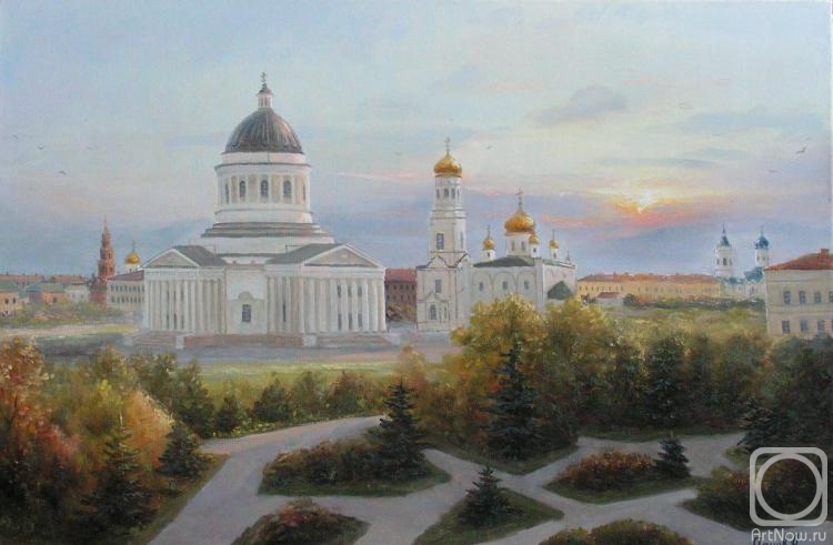 Panov Aleksandr. Simbirsk.Novy Venice, a view of the Cathedral Square