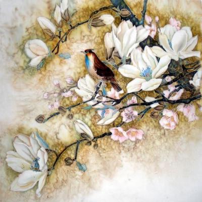 Blooming Magnolia (Birds Artist Jin Hongjun). Kuharenko Kristina