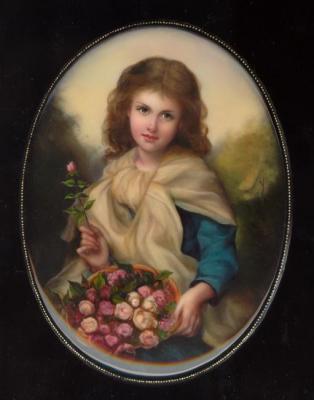 Flower-girl (Lacquer Miniature). Lygina Lyudmila
