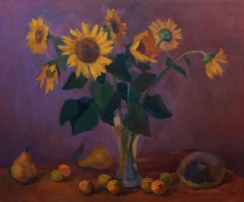 Sunflowers and pears