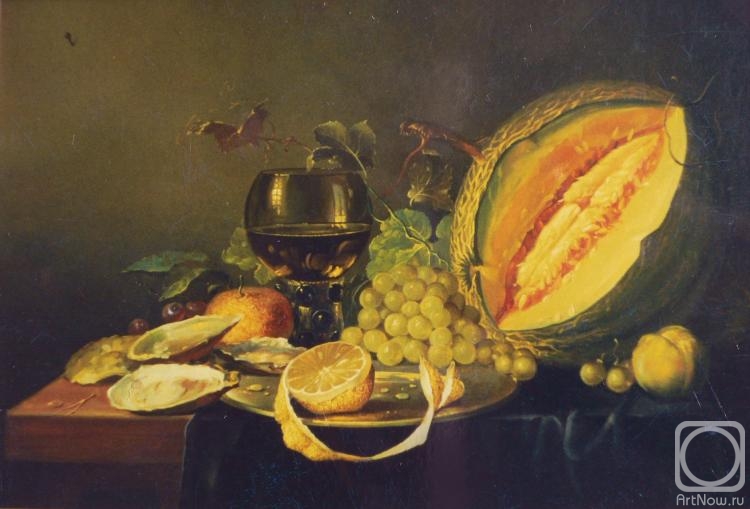 Kozyakov Boris. Based on the Dutch still lifes. Still life with melon