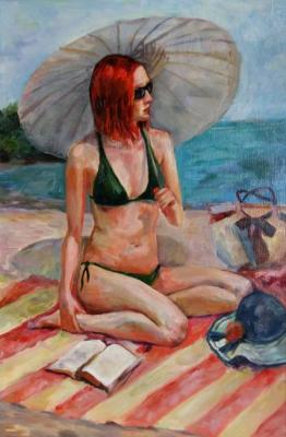 Girl on the beach (Girl In A Swimsuit). Veselkova Olga