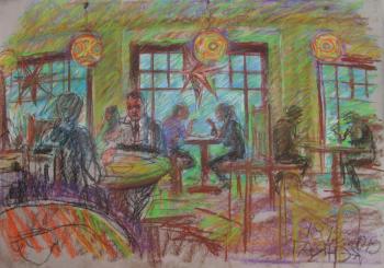 Painting Indian cafe. Dobrovolskaya Gayane