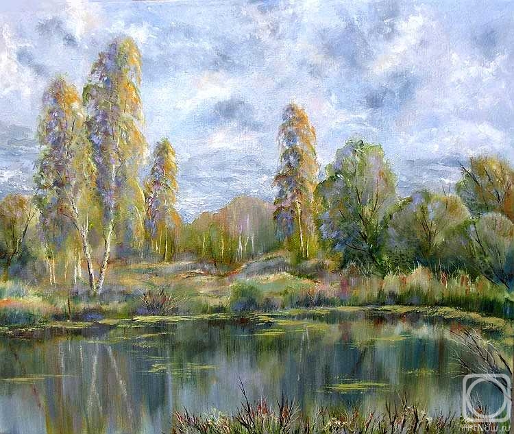 Krutov Andrey. Autumn is tied with a yellow scarf