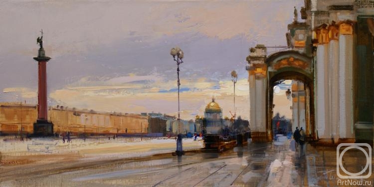 Shalaev Alexey. "Again in the area of the Palace glitters column silver ...". St. Petersburg