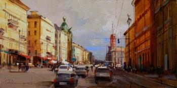 "On Nevsky, like surf discordant grows evening crowd ...". St. Petersburg. Shalaev Alexey
