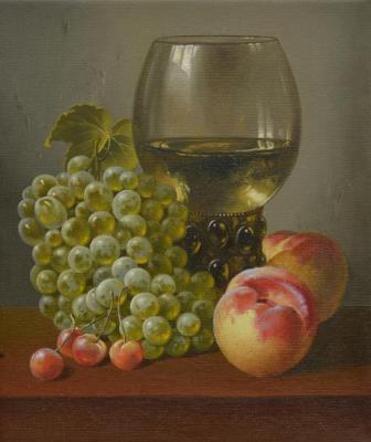 Still Life with Peaches (Grape Branch). Kozyakov Boris