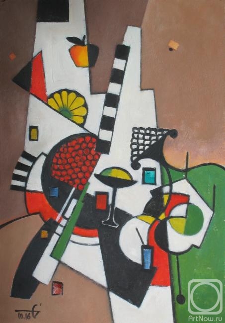 Bycov Sergey. Still life with apple