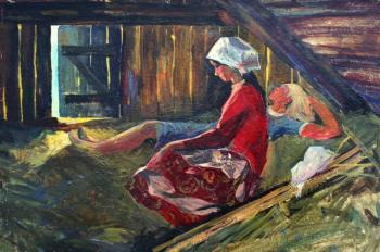 hildren in the hayloft. Lezhnikov Yury