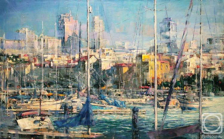 Lyssenko Andrey. Sunny day in San Francisco. Yachts
