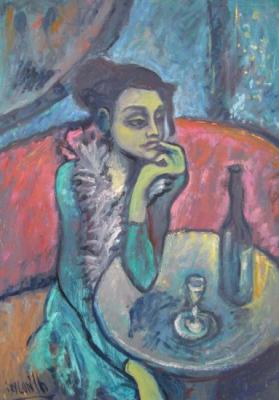 Woman in cafe
