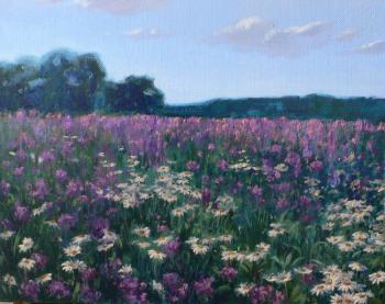 Field with daisies (Painting Field With Daisies). Kozyakov Boris