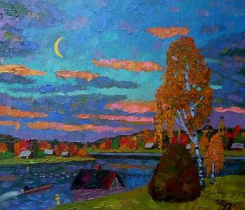 Berdyshev Igor Zagrievich. Autumn evening on the river
