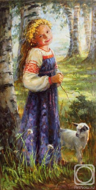 Rybina-Egorova Alena. Portrait of eve in the image of Alyonushka
