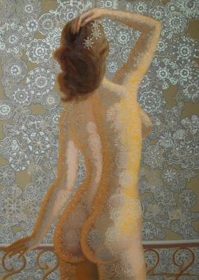 The naked girl, view from a back (View From The Back). Akindinov Alexey