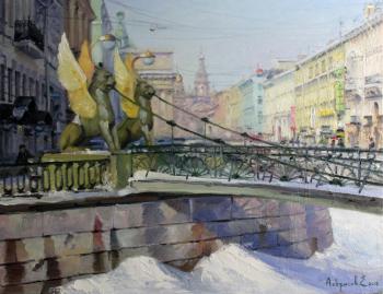 March on the Bank bridge. Nekrasov Evgeny