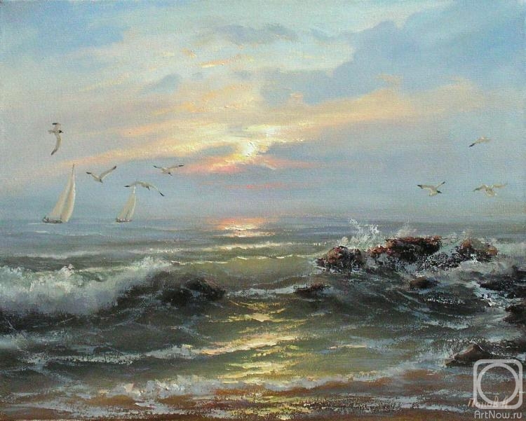 Panov Aleksandr. The sea in the morning light