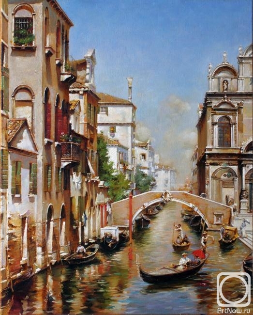 Nekrasov Evgeny. A Venetian canal with the Scuola Grande