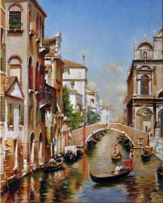 A Venetian canal with the Scuola Grande. Nekrasov Evgeny