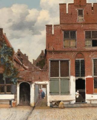 A copy of the painting of Jan Vermeer's "Street of Delft". Kozyakov Boris