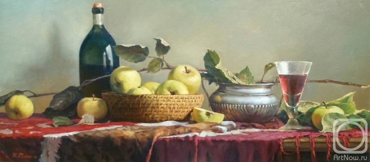 Ryzhenko Vladimir. Still life with antonovka apples