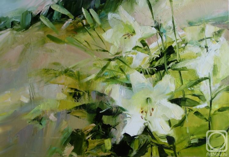 Anisimova Galina. White lilies