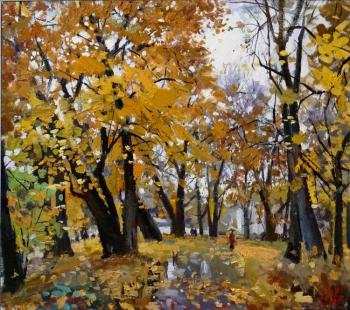 Autumn. Elagin island (Leaves In A Puddle). Lukash Anatoliy