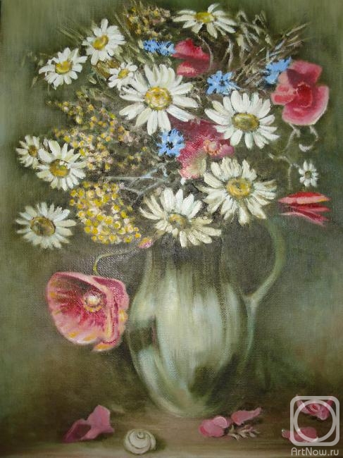 Dukov Valeri. Bouquet with daisies