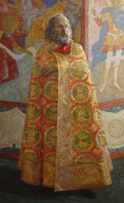 The man in the Byzantine cloak/ (Man Portrait Sitter). Goryanaya Julia
