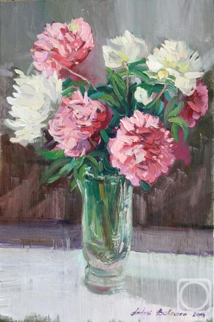 Belevich Andrei. Peonies in a crystal vase