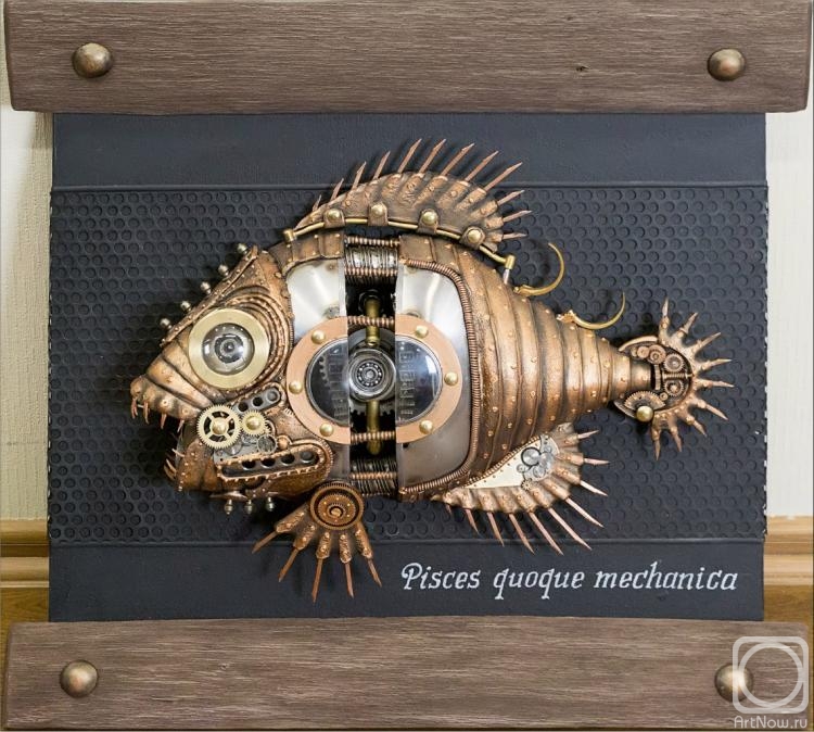 Shevchenko Igor. Mechanical goldfish steampunk panel