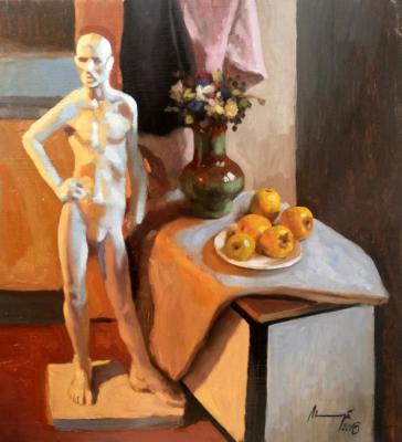 Still life with plaster figure. Maximchuk Nikita