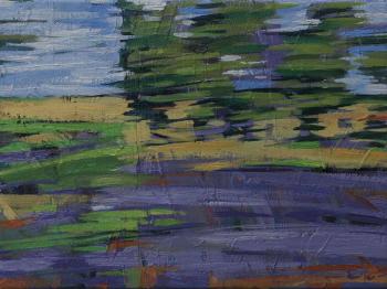 Driving past lavender field. Goda Laima
