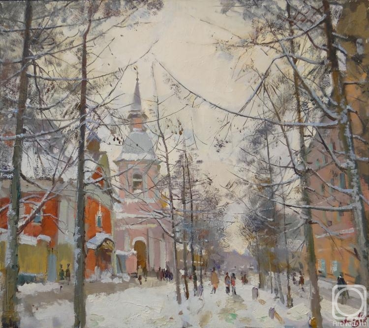 Lukash Anatoliy. Outside the Sixth Line of Vasilyevsky Island. Winter