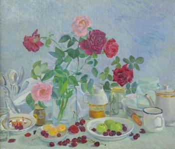 Roses on the table. Li Moesey