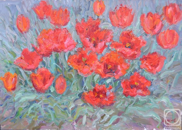 Deryabin Evgeniy. Red tulips