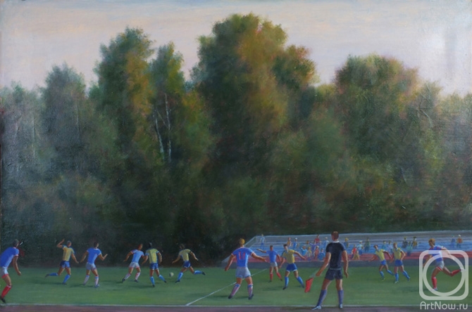 Alexandrov Konstantin. Football match in the country