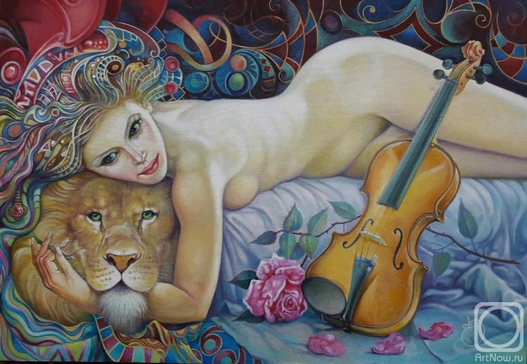 Kharabadze Teimuraz. Lion, a woman and a violin