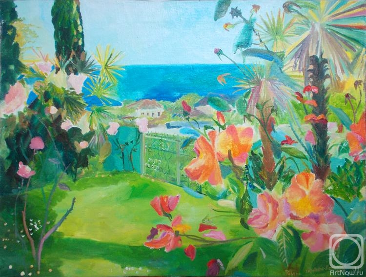 Petrovskaya-Petovraji Olga. Abkhazia. Roses and the sea (3)