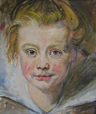 Portrait of a child. Peter Paul Rubens (free copy). Rizen Svetlana