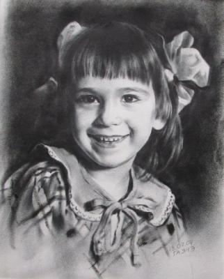 Brown eyes, from a photo (A Child S Drawing). Dobrovolskaya Gayane