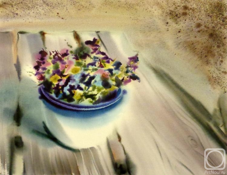 Denisova Marina. Pansy on the edge of the earth,from the series "Colours of Norway"