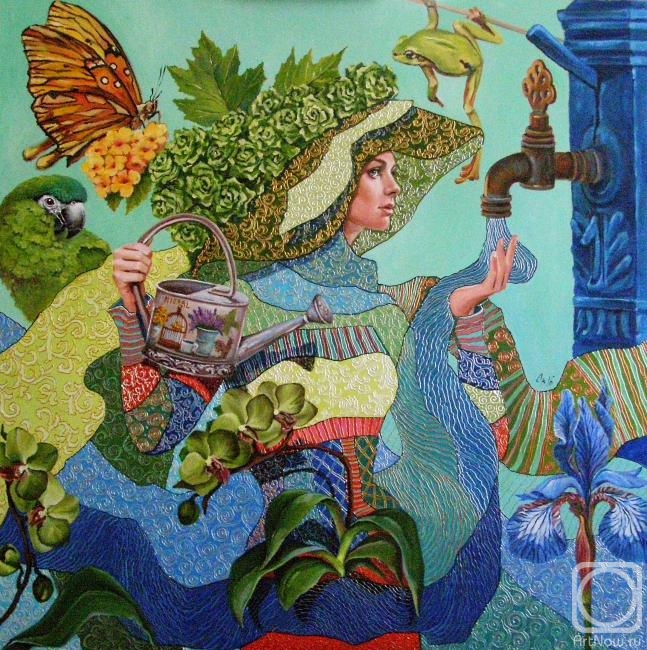 Mishchenko-Sapsay Svetlana. Green (series of works "Colors of the Rainbow")