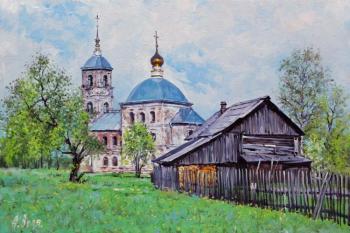 Church with blue domes. Volya Alexander
