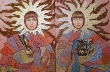 Two sisters (Zorka and Vecherka). Mishchenko-Sapsay Svetlana