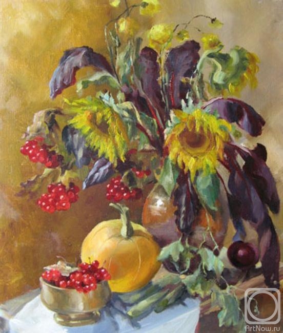 Vedeshina Zinaida. Still life with a pumpkin