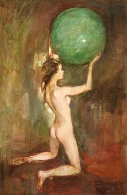 Girl with a ball. Vyrvich Valentin