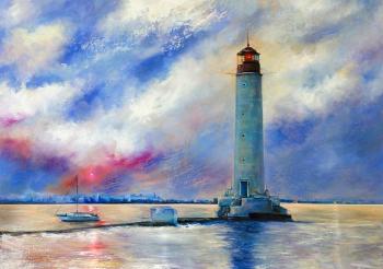 Chernova Helen Yurievna. Sea. Lighthouse. Sky