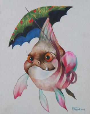 The Fish with umbrella